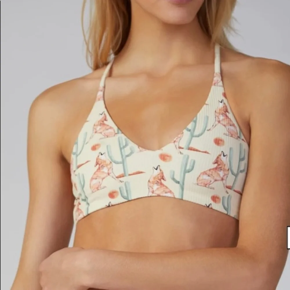 Boys + Arrows Cactus and Fox Print Bikini Top - Picture 3 of 11